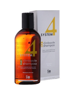 Sim Sensitive System 4 Climbazole Shampoo 2 - Терапевтический шампунь для сухих поврежденных и окрашенных волос 215 мл