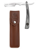 Rebel Barber Retro - Опасная бритва со сменным лезвием с кожаным чехлом