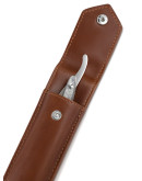 Rebel Barber Retro - Опасная бритва со сменным лезвием с кожаным чехлом