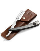 Rebel Barber Retro - Опасная бритва со сменным лезвием с кожаным чехлом