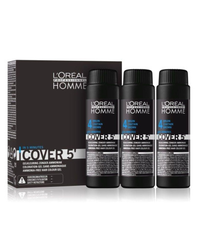 L Oreal Professionnel Homme Cover 5 TM - Тонирующий гель №4 Шатен 50 мл