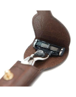Captain Fawcett Razor & Handcrafted Leather Case - Дорожный бритвенный набор