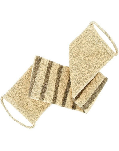 Foerster s - Массажная полосатая мочалка из органического хлопка и органического льна