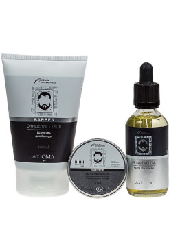 Axioma Barber - Набор для бороды и усов в деревянной коробке Очищение и уход