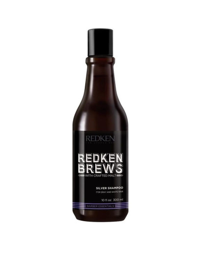 Redken Brews Silver Shampoo - Шампунь для нейтрализации желтизны седых и осветленных волос 300 мл