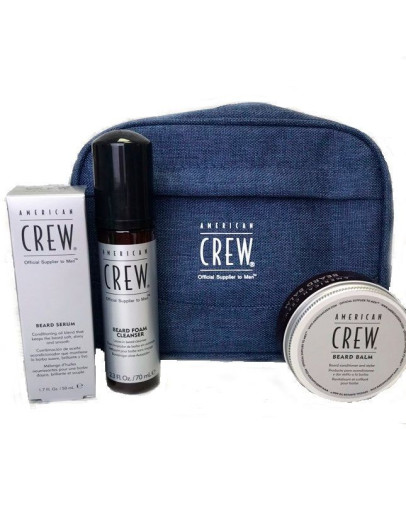 American Crew Gift - Набор для бороды Сыворотка Бальзам и Мусс