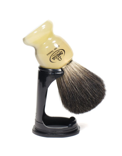 Omega 63171 - Помазок для бритья Ворс барсук-эконом Смола