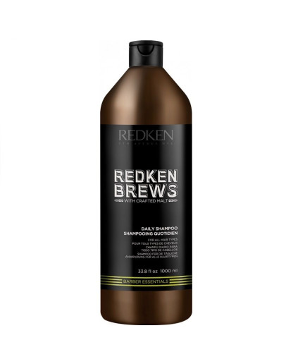 Redken Brews Daily Shampoo - Шампунь солодом и протеинами для ежедневного ухода за волосами и кожей головы 1000 мл