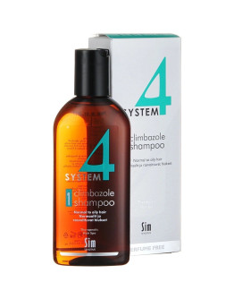 Sim Sensitive System 4 Climbazole Shampoo 1 - Терапевтический шампунь для нормальной и жирной кожи головы 215 мл