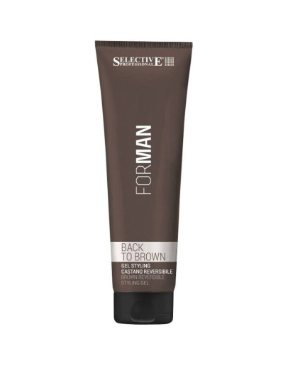 Selective Professional For Man Back to Brown - Гель для укладки волос со смываемым каштановым пигментом 150 мл