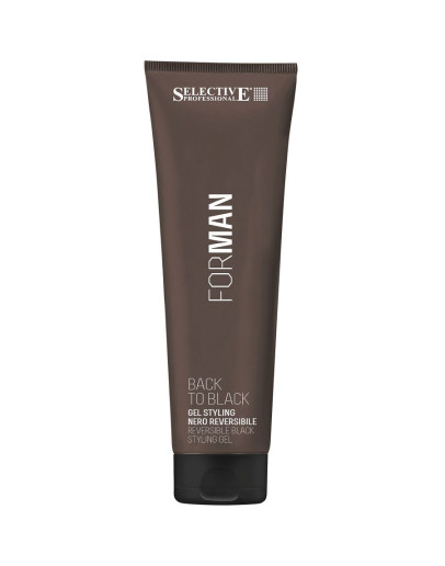 Selective Professional For Man Back to Black - Гель для укладки волос со смываемым чёрным пигментом 150 мл