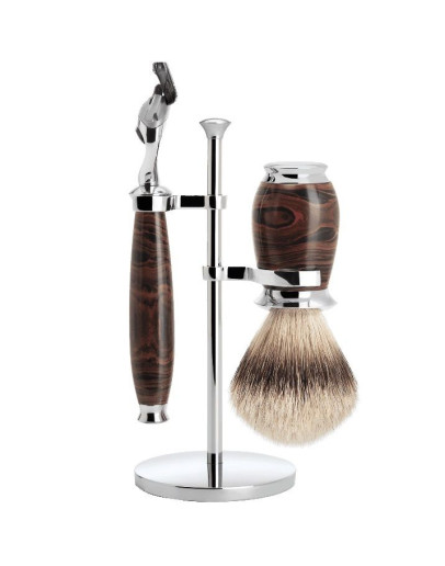 Muehle Purist - Бритвенный набор Эбонит Барсучий ворс высшей категории Silvertip Бритва Fusion