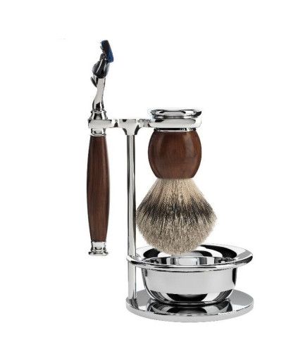 Muehle Sophist - Бритвенный набор Железное дерево Барсучий ворс высшей категории Silvertip Бритва Fusion Чаша