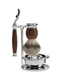 Muehle Sophist - Бритвенный набор Железное дерево Барсучий ворс высшей категории Silvertip Бритва Mach3 Чаша