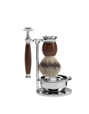 Muehle Sophist - Бритвенный набор Железное дерево Барсучий ворс высшей категории Silvertip Т-образная бритва Чаша