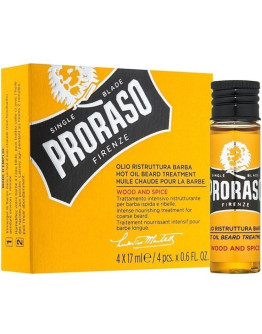 Proraso Wood and Spice Hot Oil Beard Treatment - Горячее масло для бороды 4x17 мл