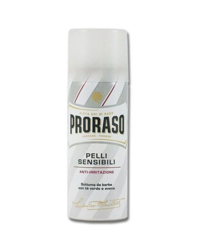 Proraso Sensitive Green Tea Shaving Foam - Пена для бритья Зелёный Чай и Овёс 50 мл